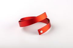 Folded wrap bangle in red